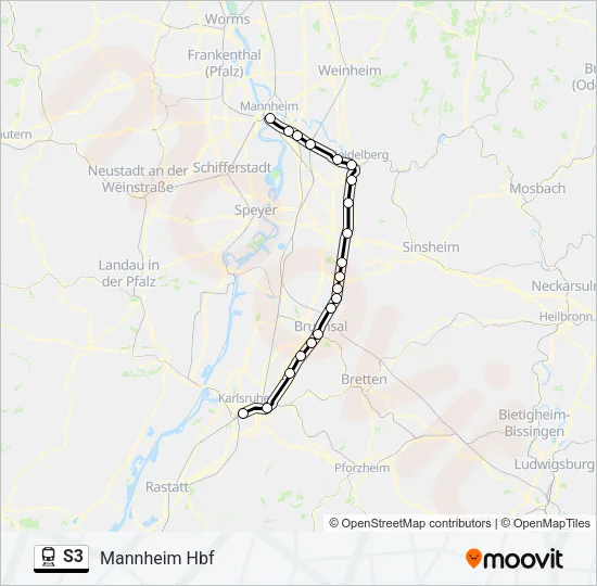 S3 Train Line Map