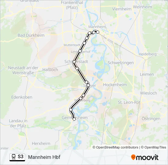 S3 Train Line Map