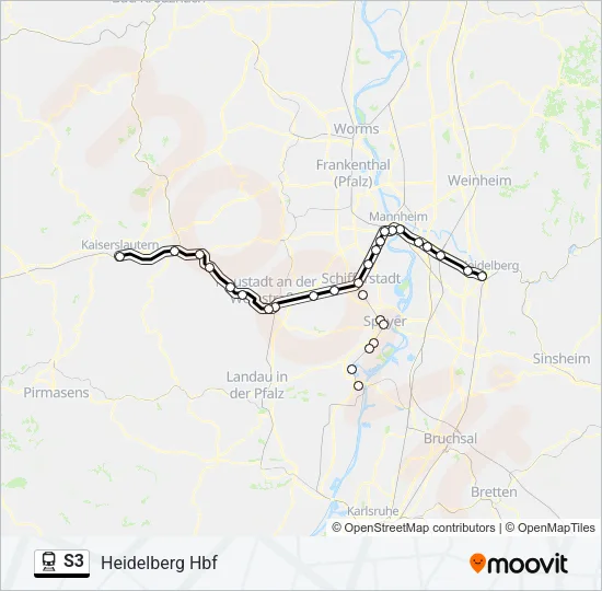 S3 Train Line Map