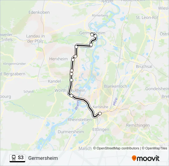 S3 Train Line Map
