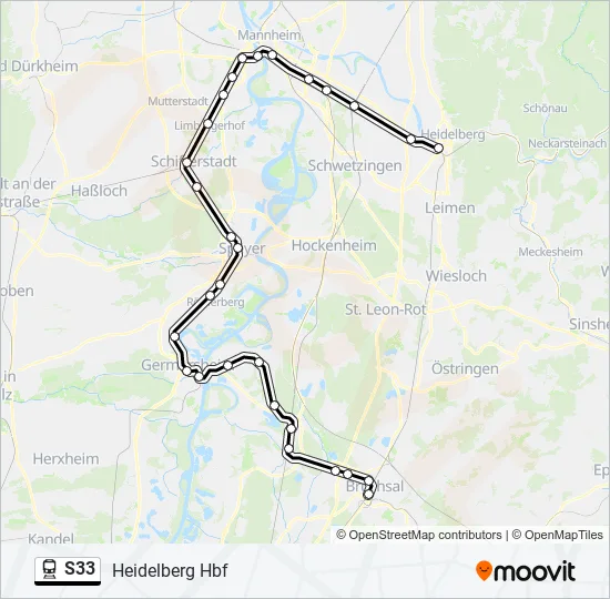 S33 Train Line Map