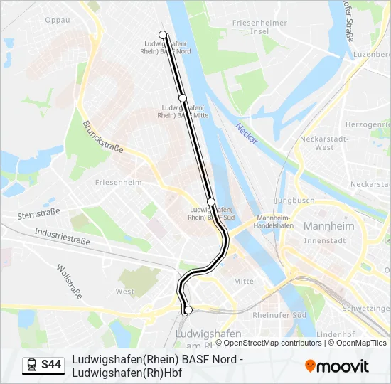 S44 Train Line Map