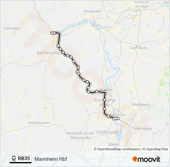 RB35 Train Line Map
