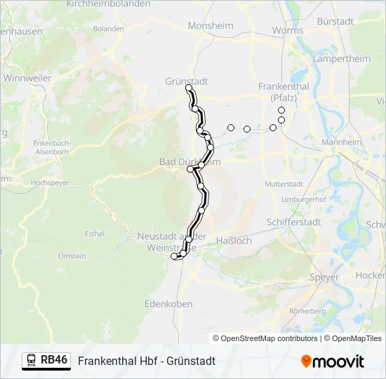 RB46 Train Line Map