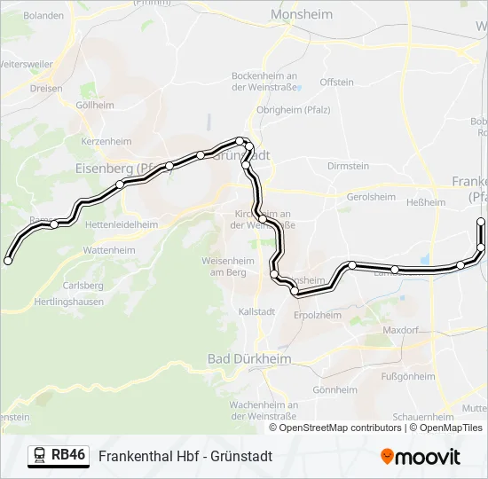 RB46 Train Line Map