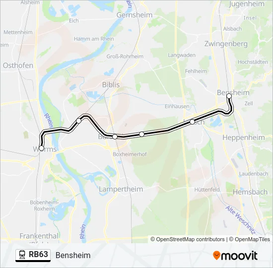RB63 Train Line Map