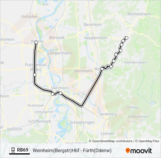 RB69 Train Line Map