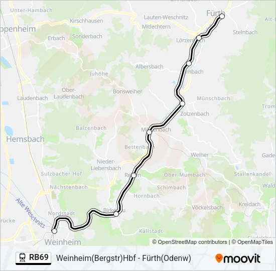 RB69 Train Line Map