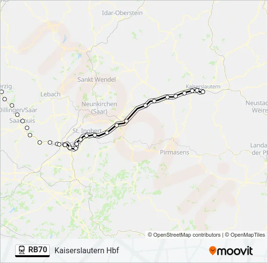 RB70 Train Line Map