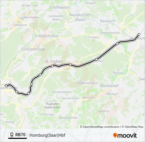 RB70 Train Line Map