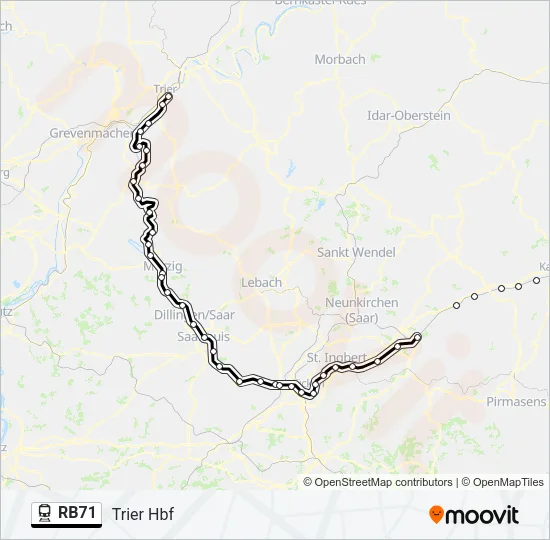 RB71 Train Line Map