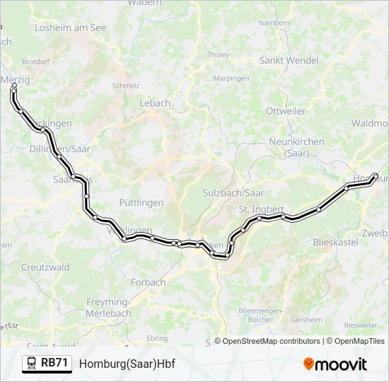 RB71 Train Line Map