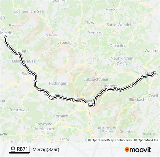 RB71 Train Line Map