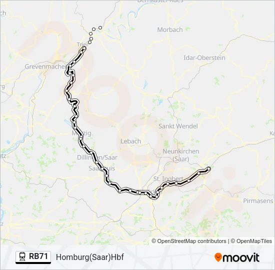 RB71 Train Line Map