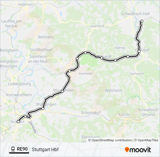 RE90  Line Map