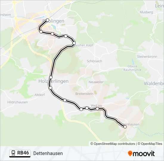 RB46 Train Line Map