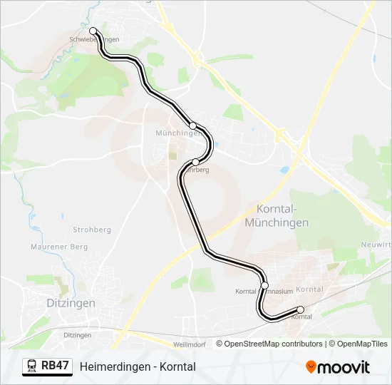 RB47 Train Line Map