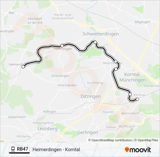 RB47 Train Line Map