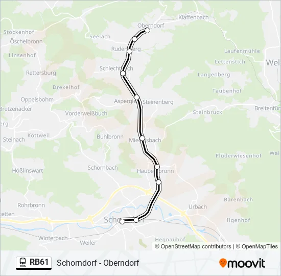 RB61 Train Line Map