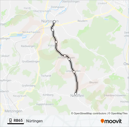 RB65 Train Line Map