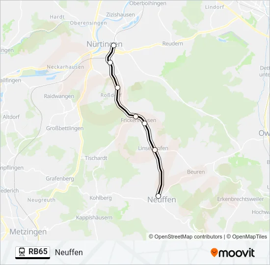 RB65 Train Line Map