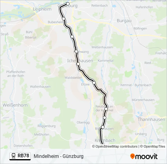 RB78 Train Line Map