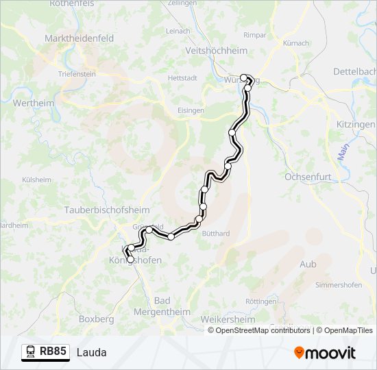 RB85 Train Line Map