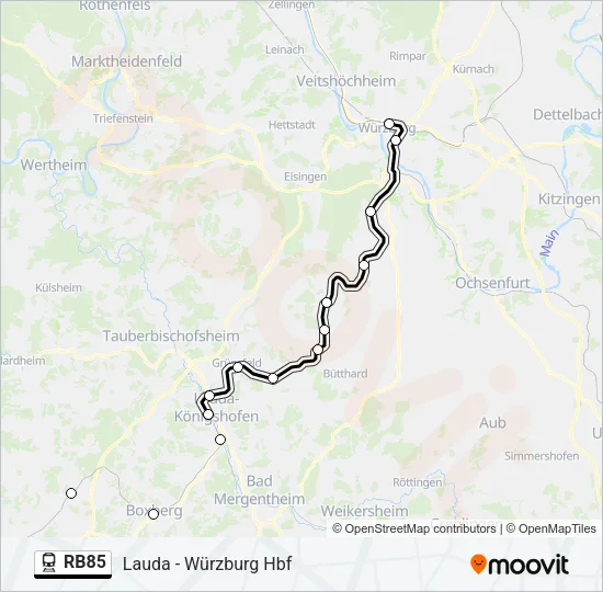 RB85 Train Line Map