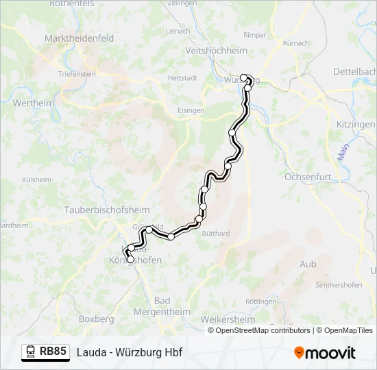 RB85 Train Line Map