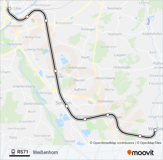 RS71 Train Line Map