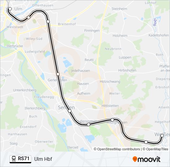 RS71 Train Line Map