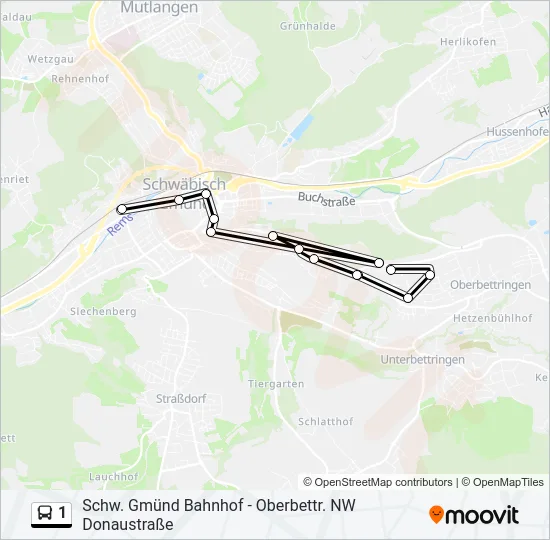1 Bus Line Map