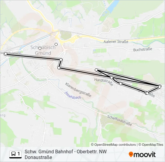 1 Bus Line Map