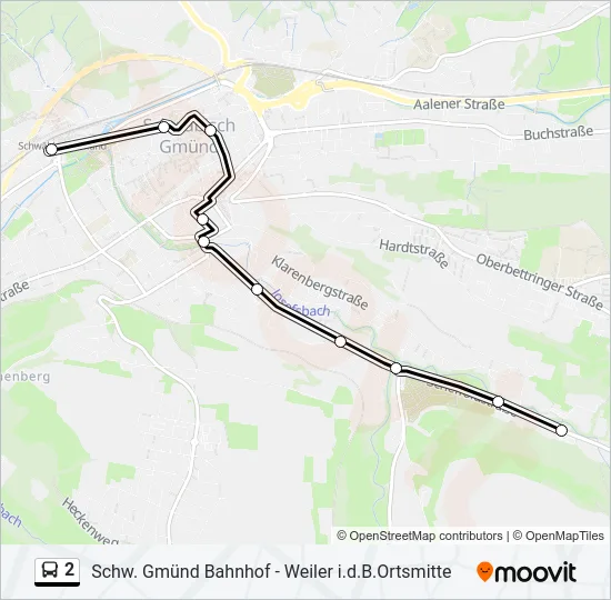 2 Bus Line Map