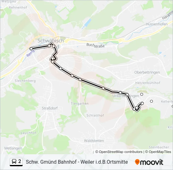 2 Bus Line Map