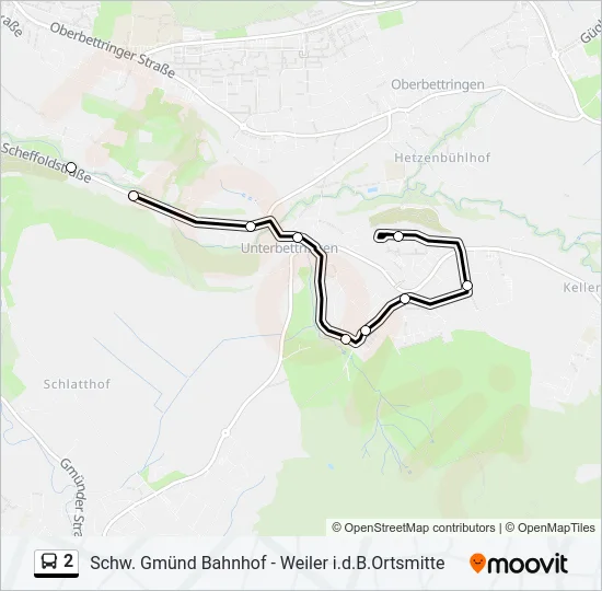 2 Bus Line Map