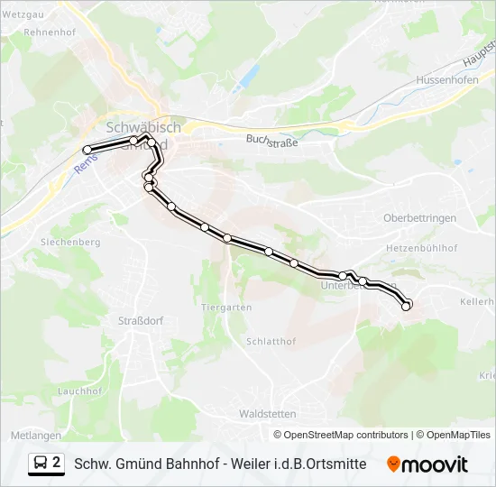2 Bus Line Map