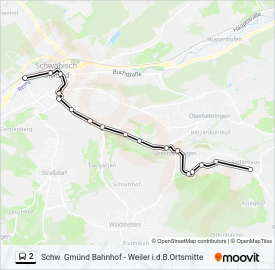 2 Bus Line Map