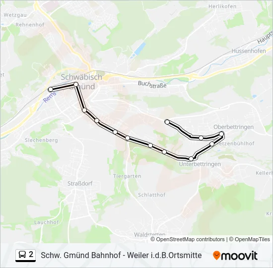 2 Bus Line Map