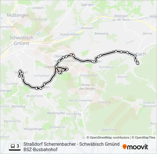 3 Bus Line Map