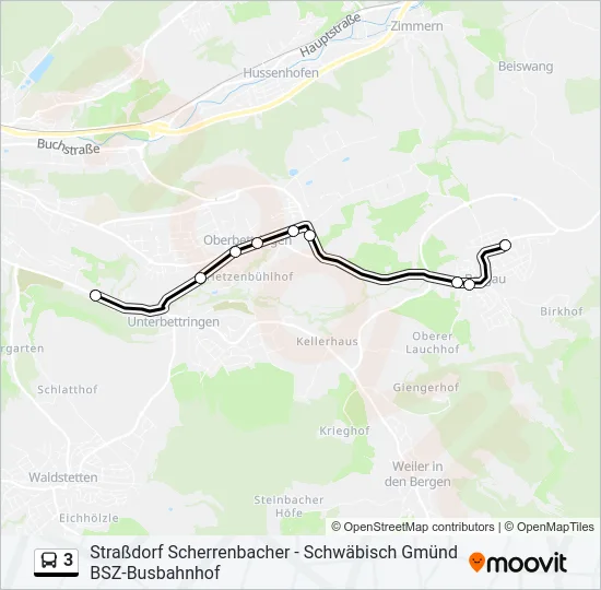 3 Bus Line Map