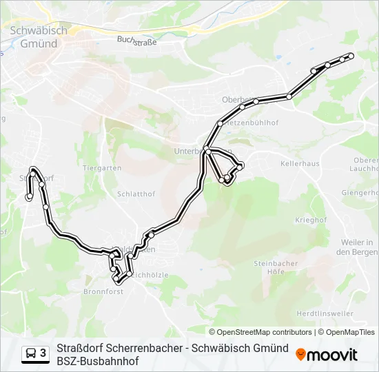 3 Bus Line Map