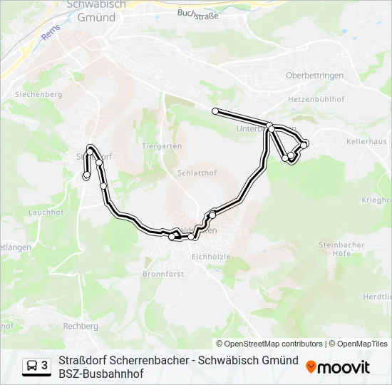3 Bus Line Map