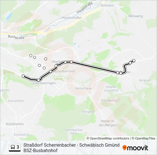 3 Bus Line Map