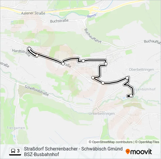 3 Bus Line Map