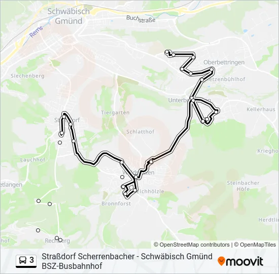 3 Bus Line Map