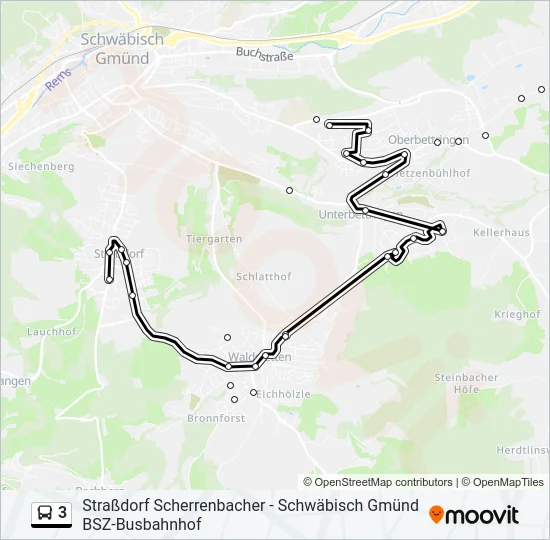 3 Bus Line Map