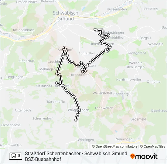 3 Bus Line Map
