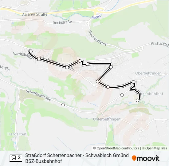 3 Bus Line Map