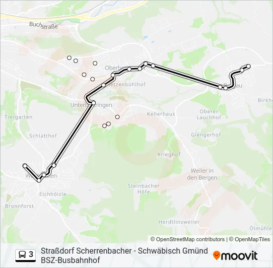 3 Bus Line Map